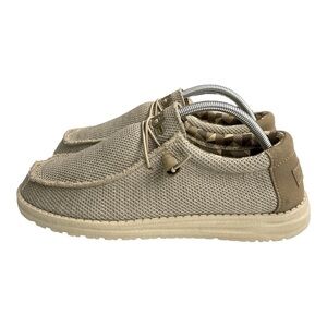 Hey Dude Wally Sox Beige Knit Slip On Comfort Shoes Lightweight
Loafers Size 9